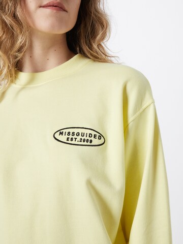 Missguided Sweatshirt in Gelb