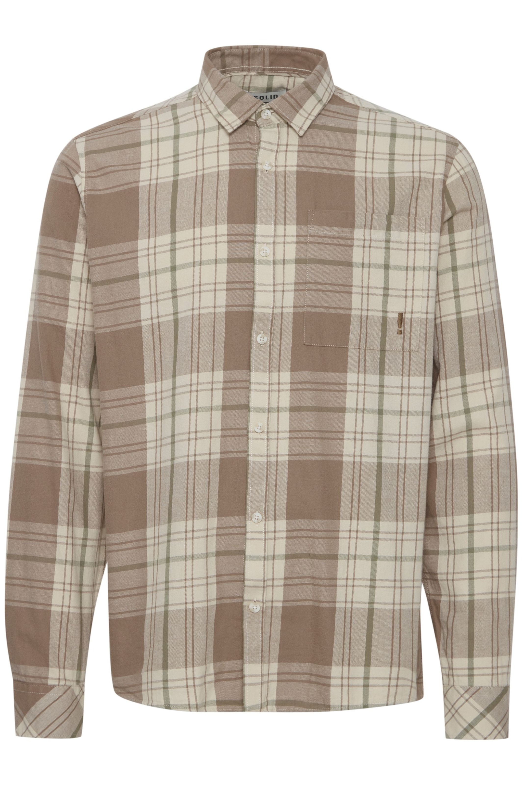 !Solid Overhemd in Beige: voorkant