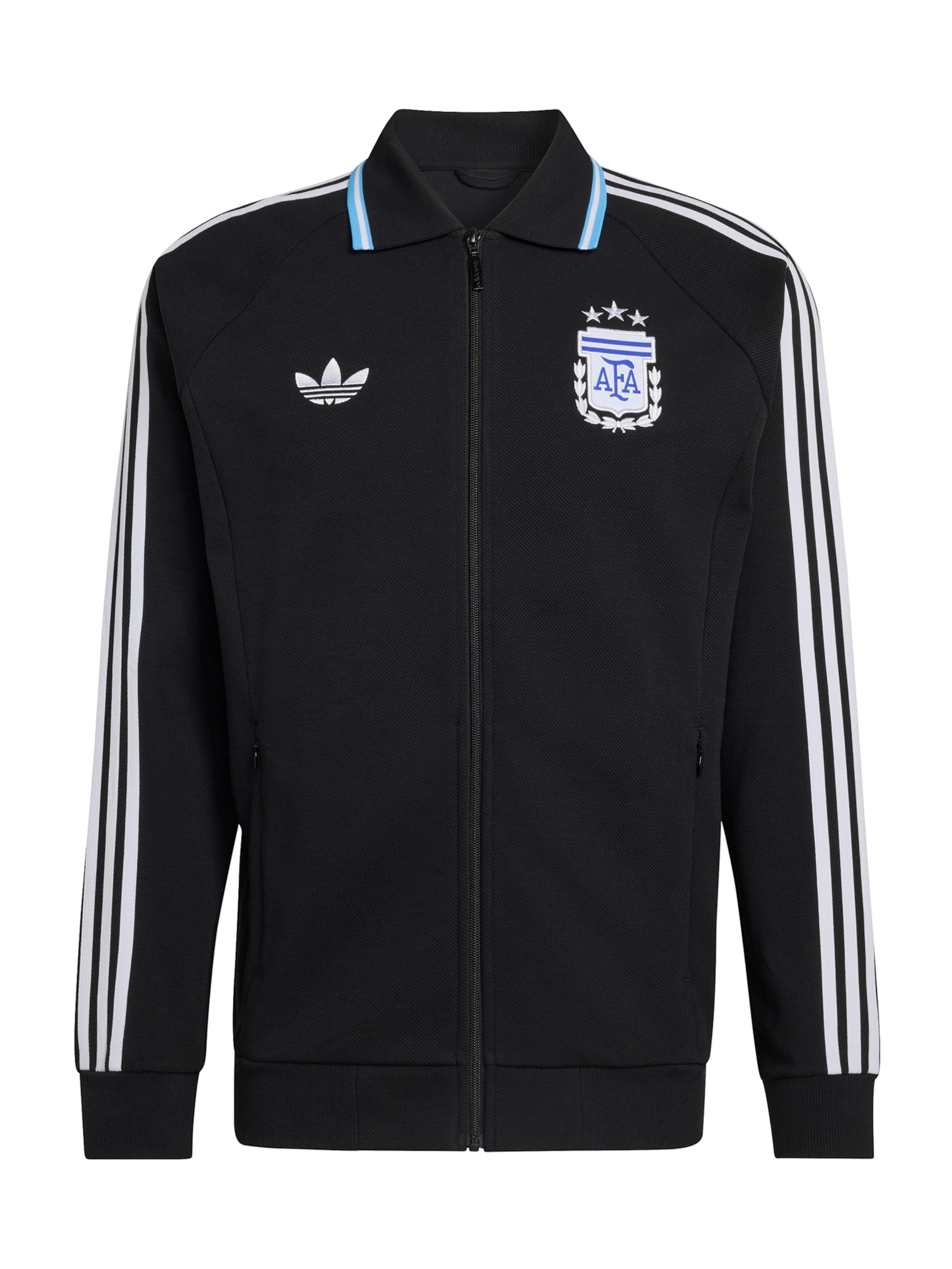 Bluză cu fermoar sport 'Argentina Away Anthem' de la ADIDAS PERFORMANCE pe negru: față
