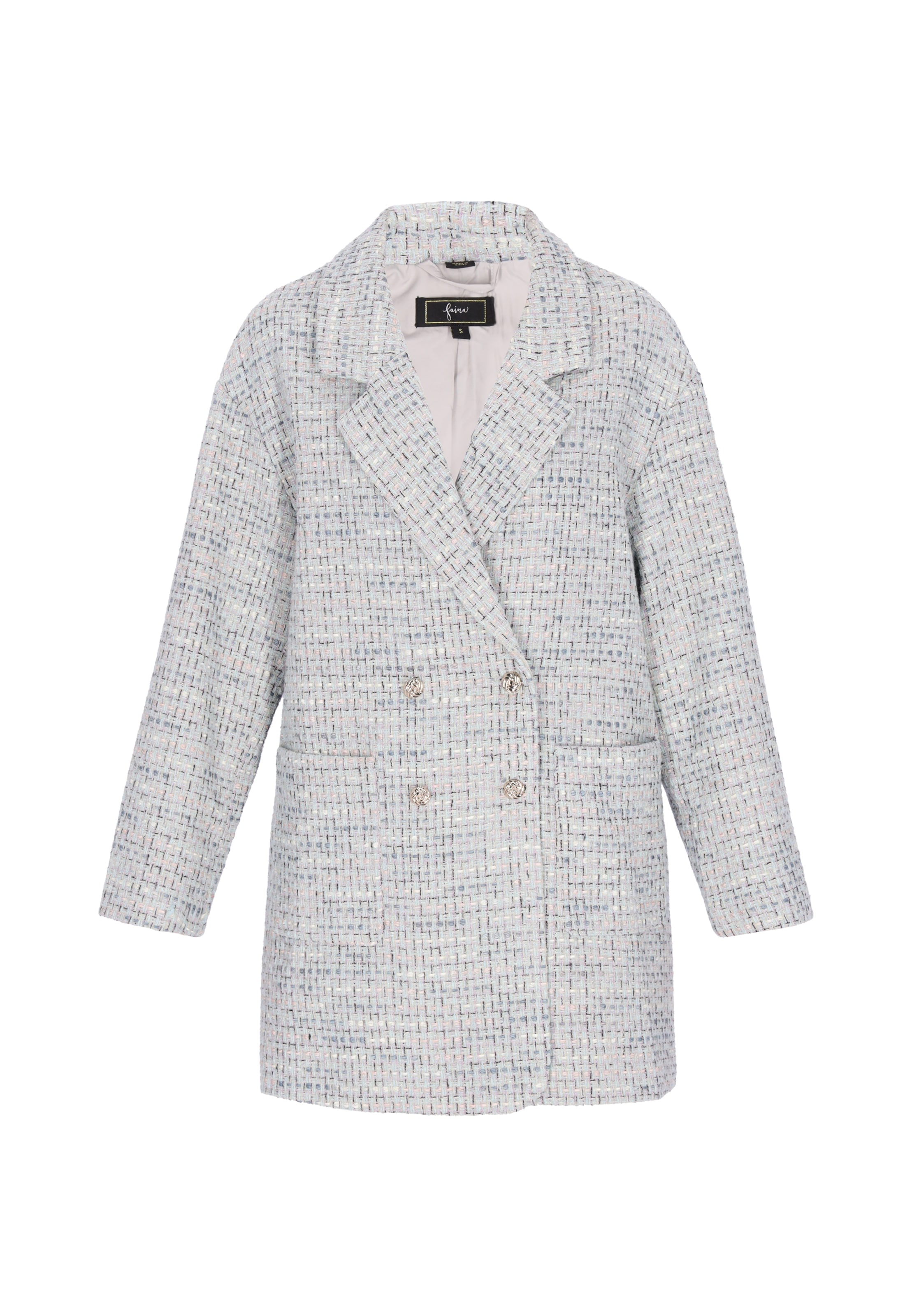 faina Mantel 'Festive' in Blau: Vorderseite