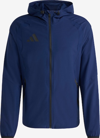 ADIDAS PERFORMANCE Sportjacke 'Tiro Travel' in Blau: Vorderseite