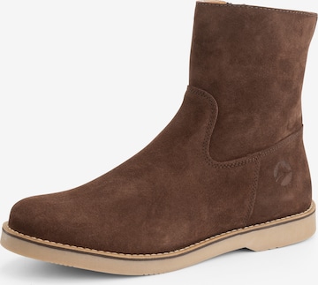 Travelin Enkellaarsjes 'Cahors' in Bruin: voorkant