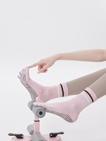 Millo Athletic Socks 'Freedome Yoga' in Pink