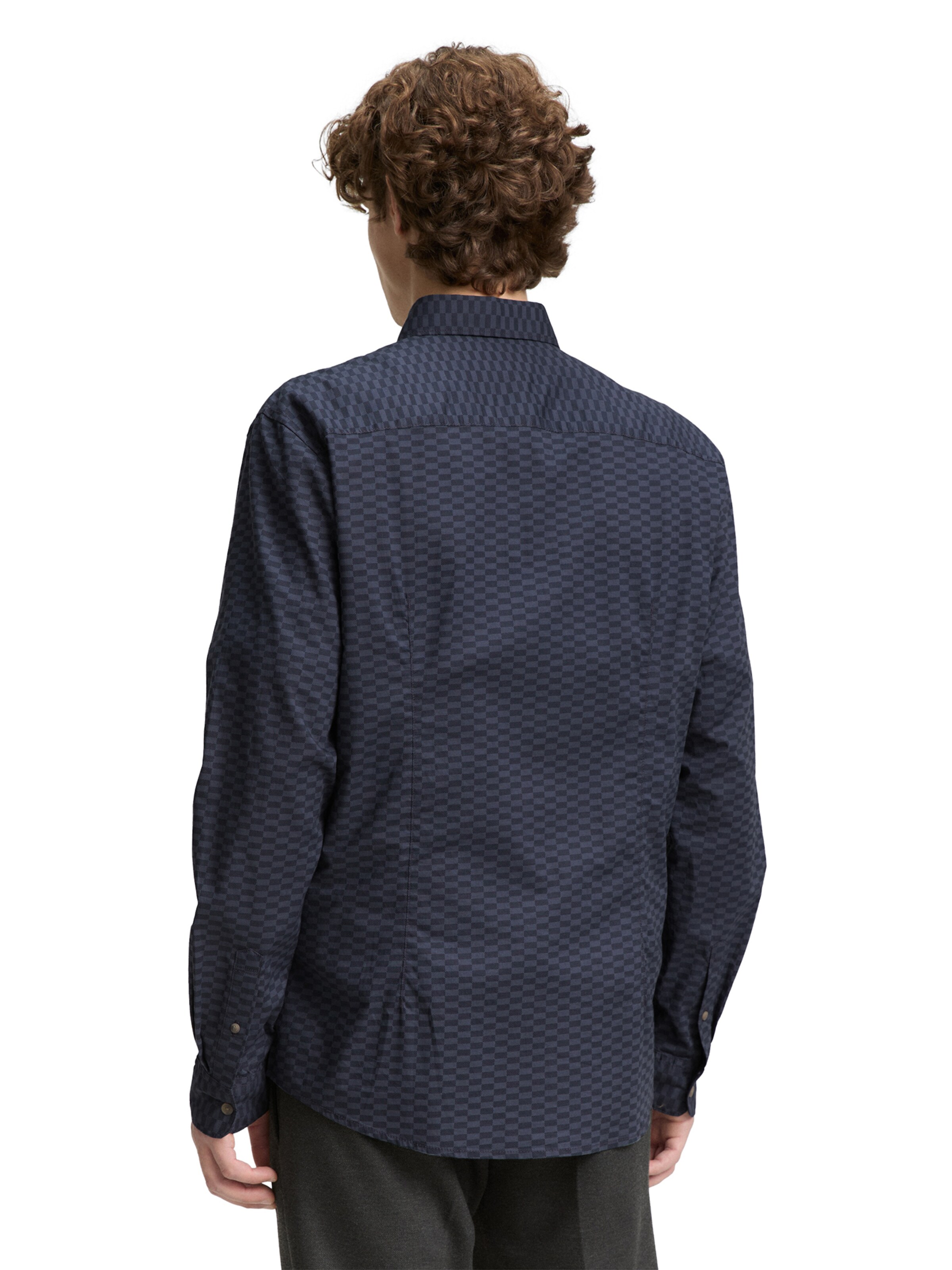 TOM TAILOR DENIM Slim fit Button Up Shirt in Blue