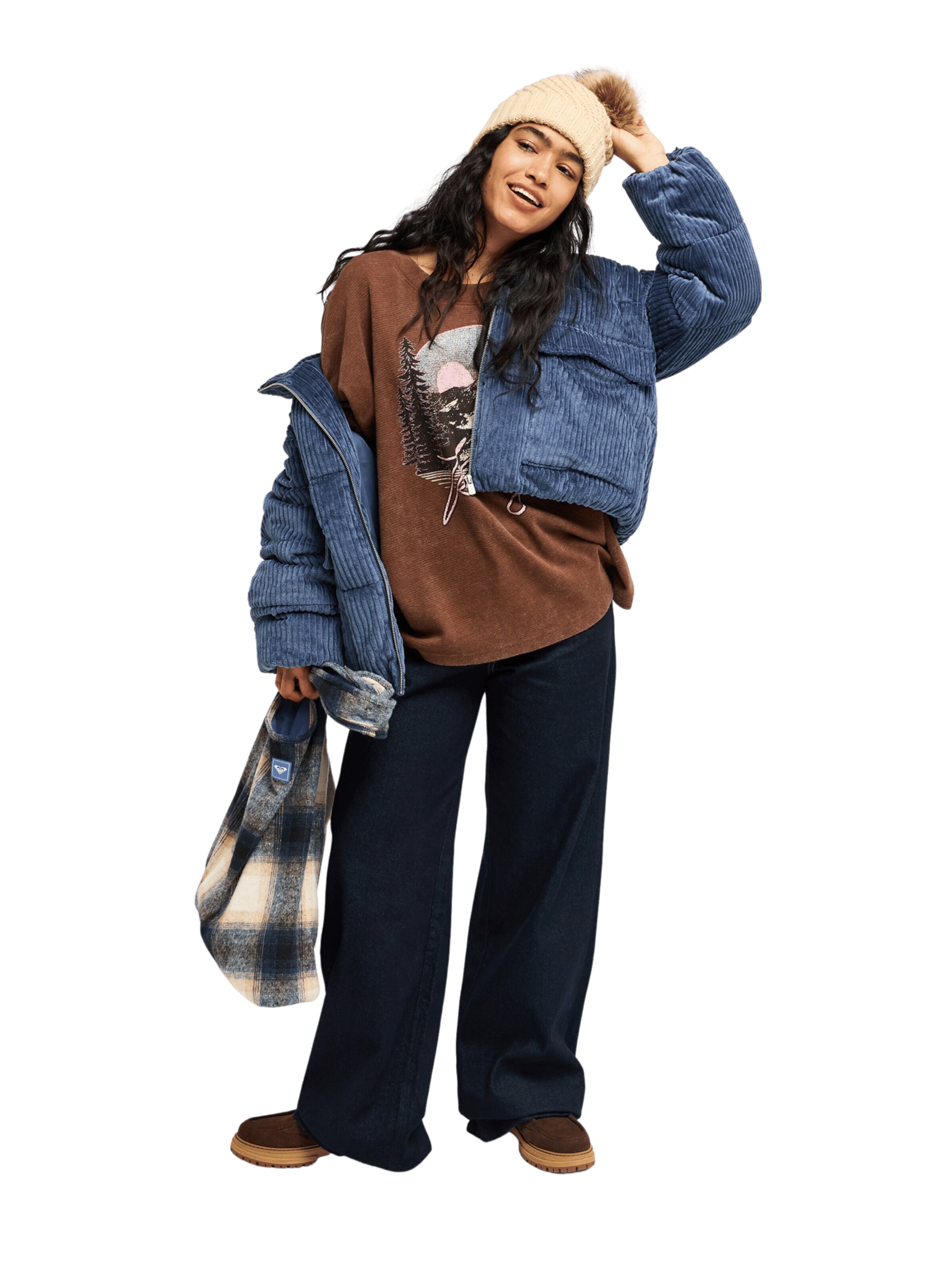 ROXY Shirt 'Eastside Midweight' in Brown