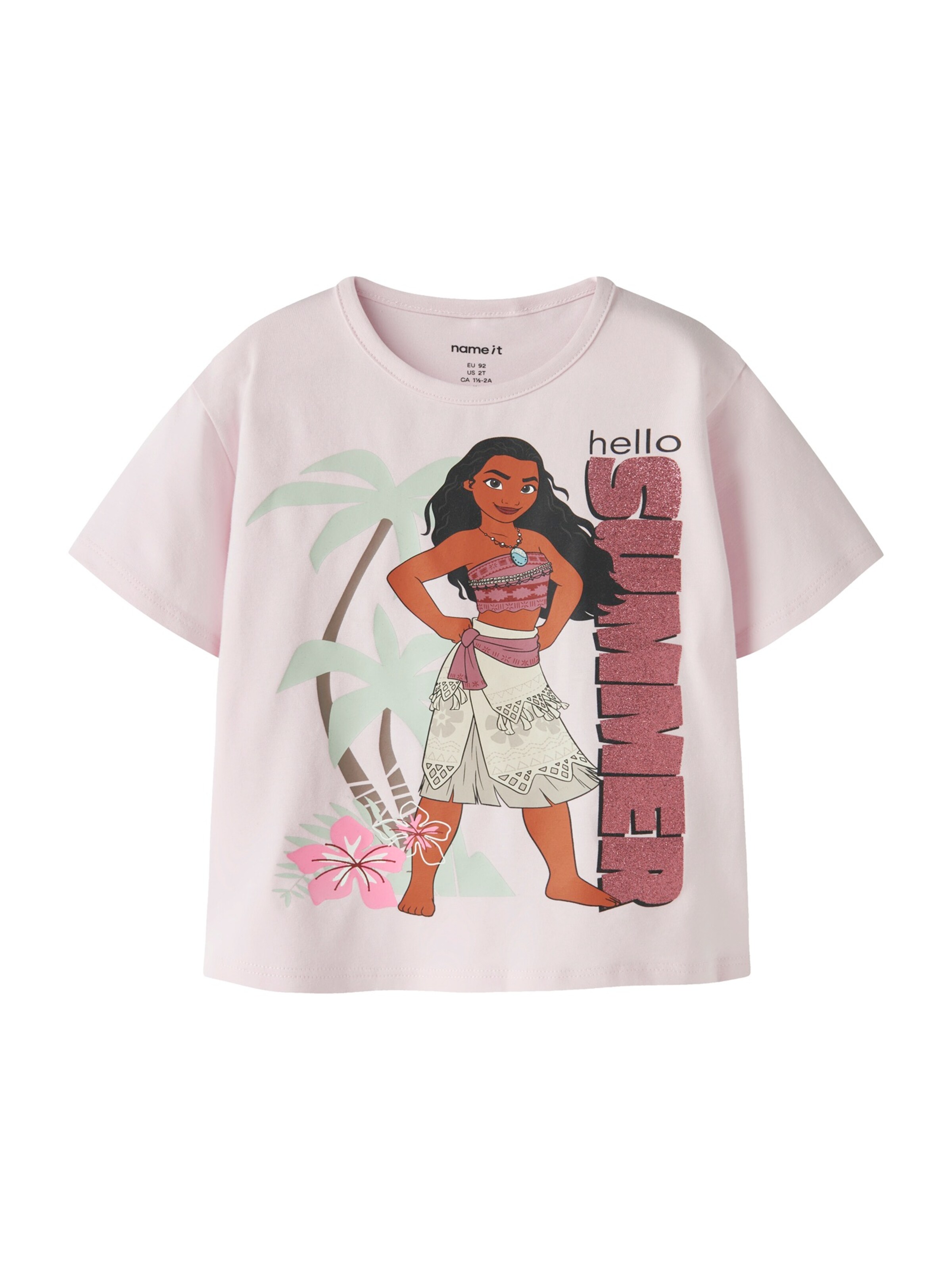 T-Shirt 'NMFMIDI MOANA' NAME IT en rose : devant