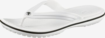 Crocs T-Bar Sandals 'Flip' in White: front