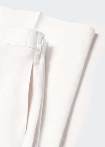 MANGO Wide leg Pleated Pants 'LOTE' in White