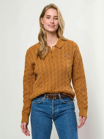 U.S. POLO ASSN. Top ' UWKaren ' in Bruin: voorkant