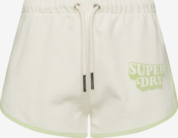 Superdry Slimfit Broek in Wit: voorkant