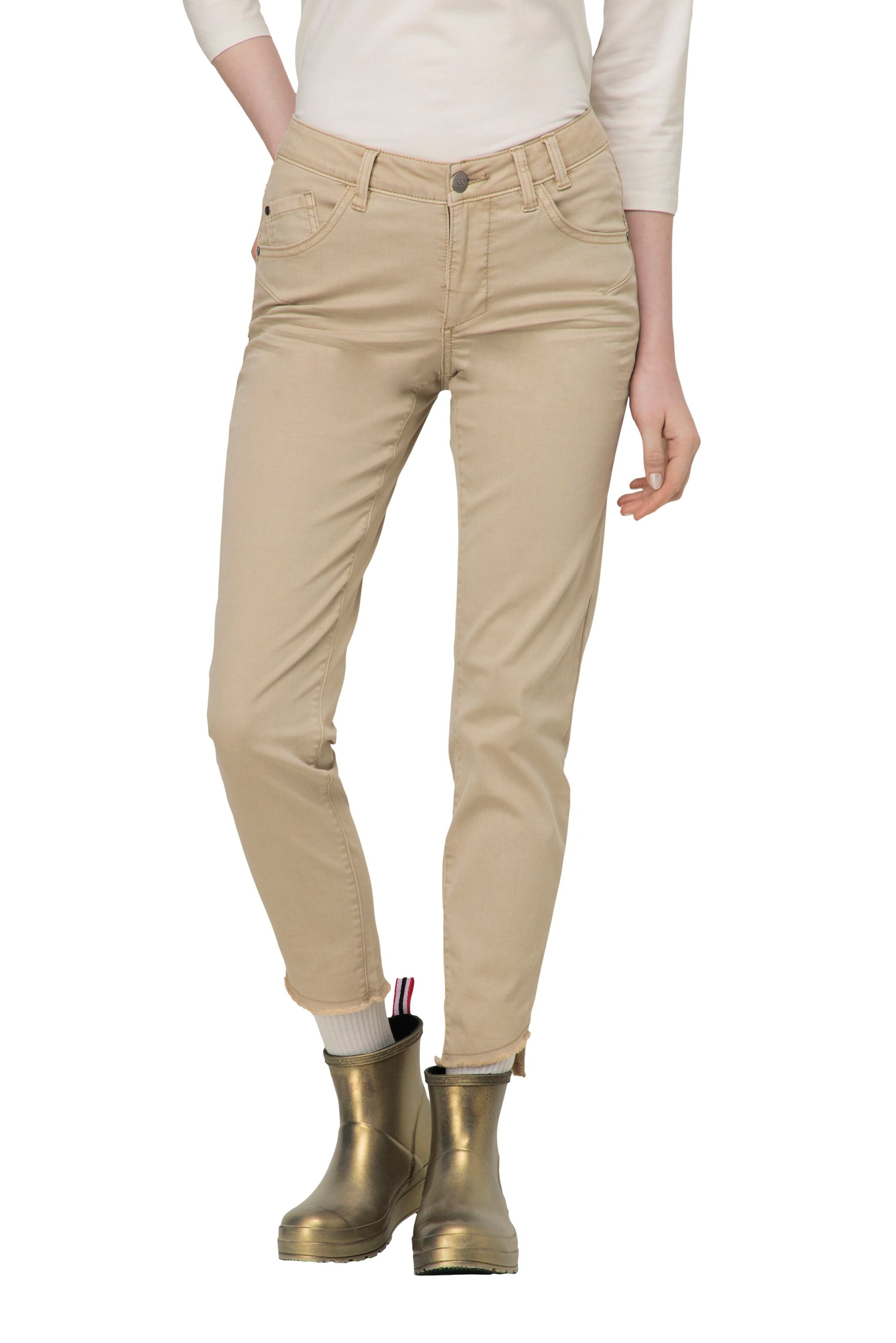 LAURASØN Regular Jeans 'Julia' in Beige: front