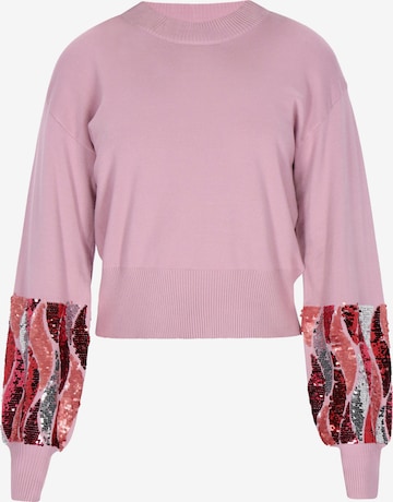 faina Sweatshirt in Roze: voorkant