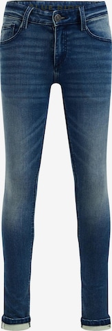 WE Fashion Skinny Jeans in Blauw: voorkant