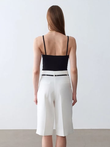 Wide Leg Pantalon Dilvin en blanc