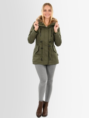 NAVAHOO Winter jacket 'Diamond' in Green