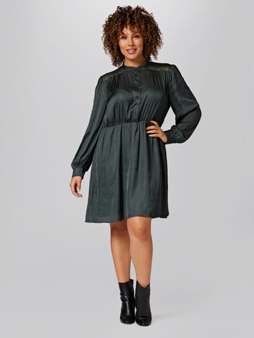 Guido Maria Kretschmer Curvy - Vestido camisero 'Nathalie' en verde: frente