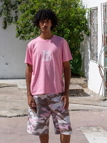 BLUE SKY INN Wide leg Broek 'Camo' in Roze: voorkant