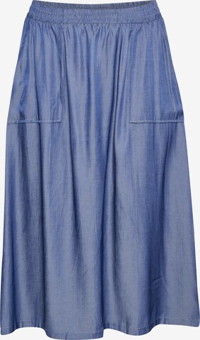 KAFFE CURVE Rok 'Nora' in Blauw: voorkant