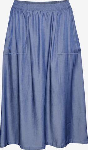 KAFFE CURVE Rok 'Nora' in Blauw: voorkant