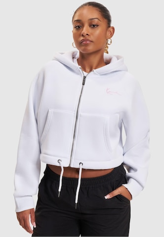 Karl Kani Zip-Up Hoodie in White