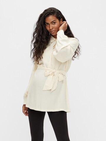 MAMALICIOUS Blouse 'Lia' in Beige: voorkant