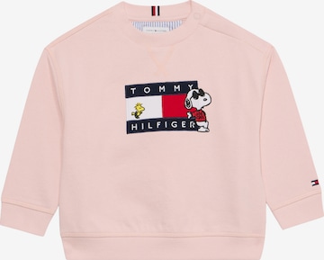 TOMMY HILFIGER Свитшот 'PEANUTS' в Ярко-розовый: спереди