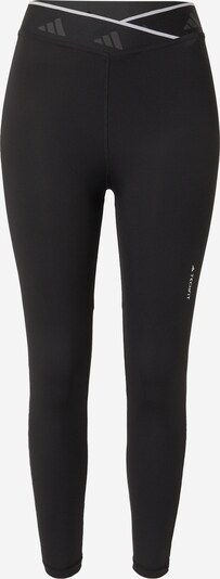 Pantaloni sport 'Techfit V-Shaped Elastic' ADIDAS PERFORMANCE pe gri / negru / alb, Vizualizare produs
