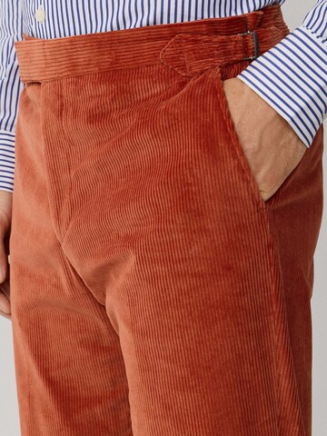 Coupe slim Pantalon chino 'Kensington' Hackett London en orange