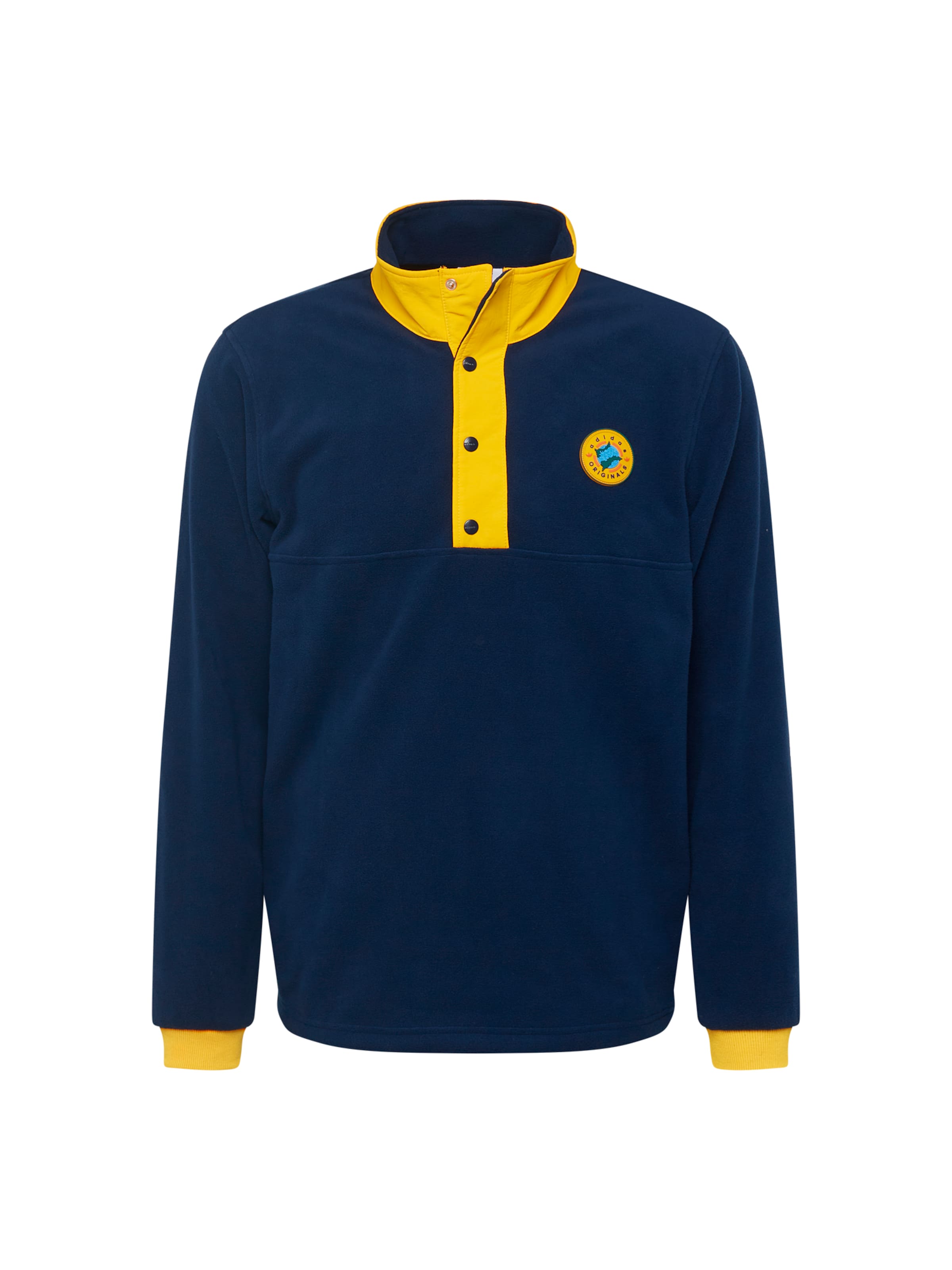 Sweat-shirt 'Wander Hour Quarter-Snap Polar Fleece' ADIDAS ORIGINALS en bleu : devant