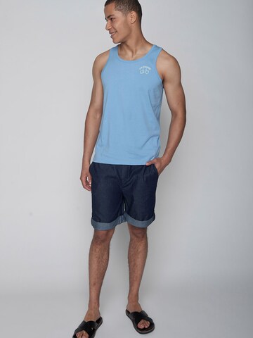 GREENBOMB Shirt 'Bike Leave Small' in Blauw