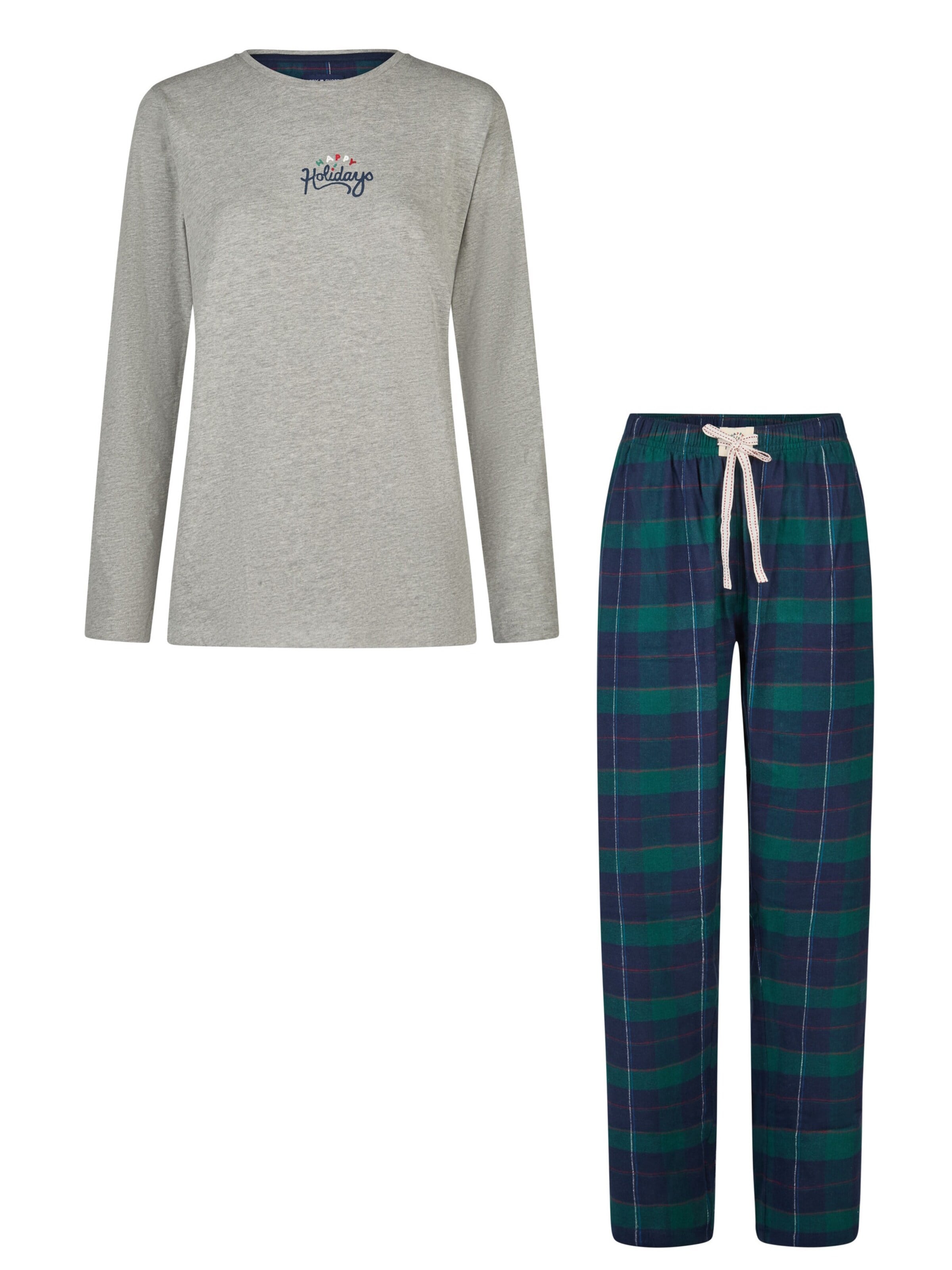 Pyjama 'Christmas' Happy Shorts en vert : devant