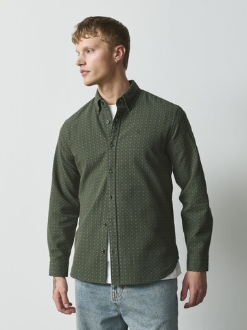 Coupe regular Chemise Next en vert : devant