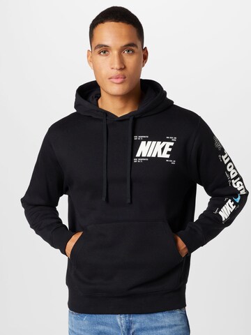 Nike Sportswear Sweatshirt in Zwart: voorkant