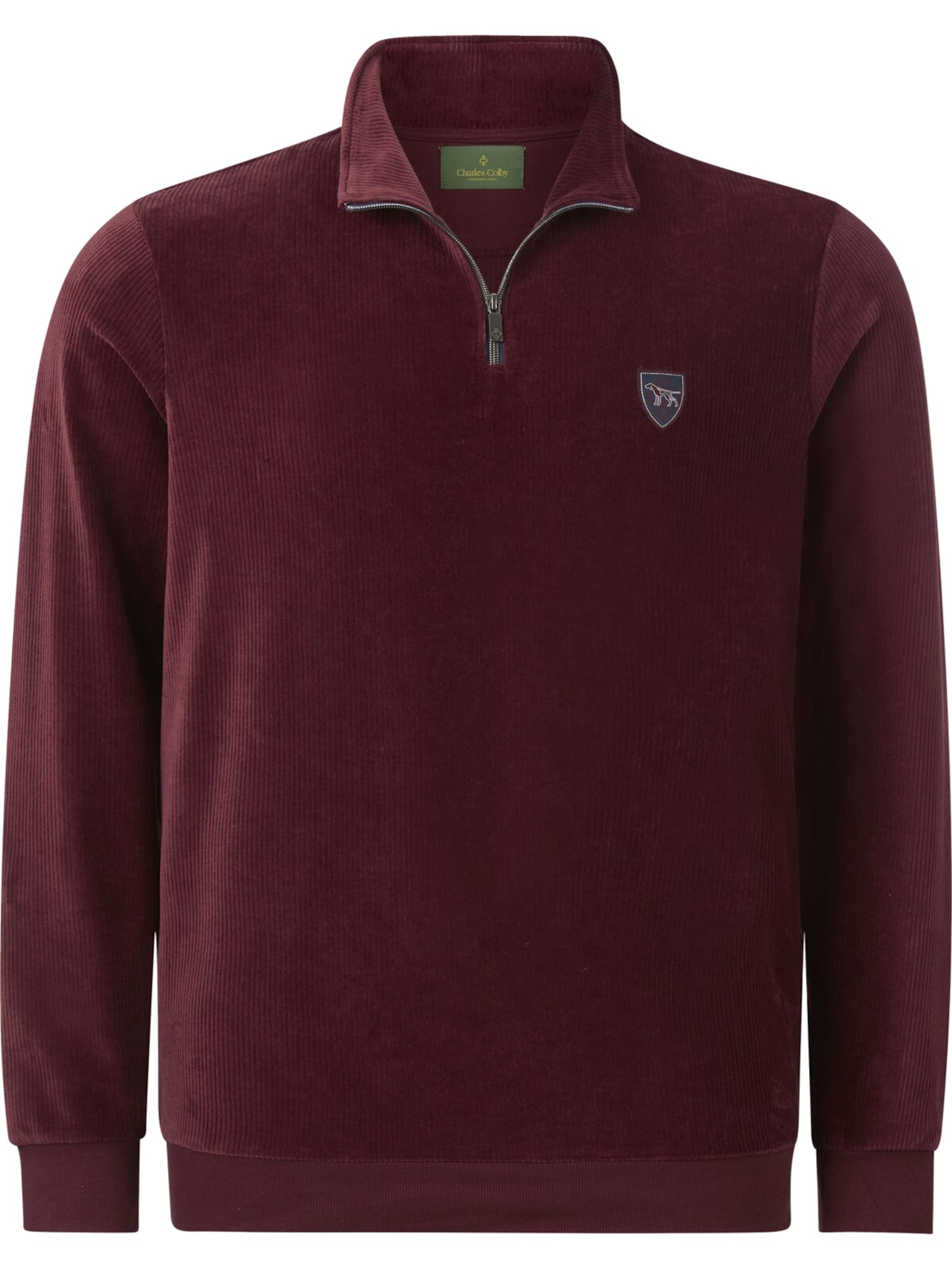 Charles Colby Sweatshirt in Rot: Vorderseite