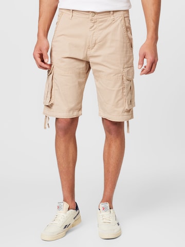 Loosefit Pantalon cargo 'Zeus' JACK & JONES en beige : devant