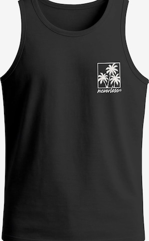 Neverless Shirt 'Logo Palmen' in Schwarz: Vorderseite