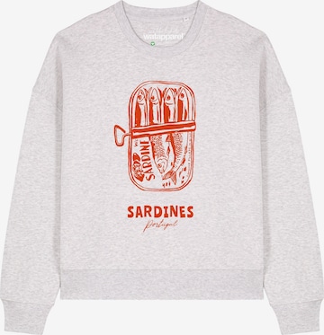 Sweat-shirt 'Sardines Portugal ' Watapparel en gris : devant