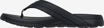 SKECHERS T-Bar Sandals in Black: front