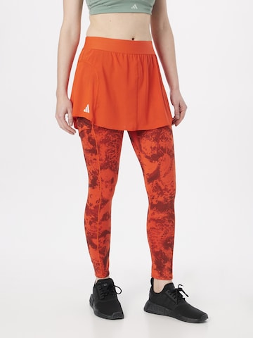 ADIDAS PERFORMANCE Skinny Sportbroek 'Paris Two-In-One' in Rood: voorkant