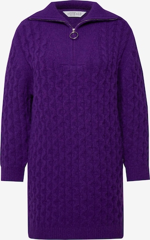 Studio Untold Knitted dress in Purple: front