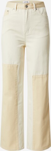 EDITED Wide Leg Jeans 'Avery' in Beige: predná strana