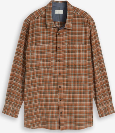 TOM TAILOR Men + Button Up Shirt in 4XL in mottled brown, Item view