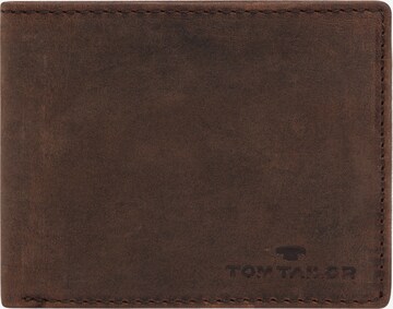 TOM TAILOR Wallet 'Ron' in Brown: front