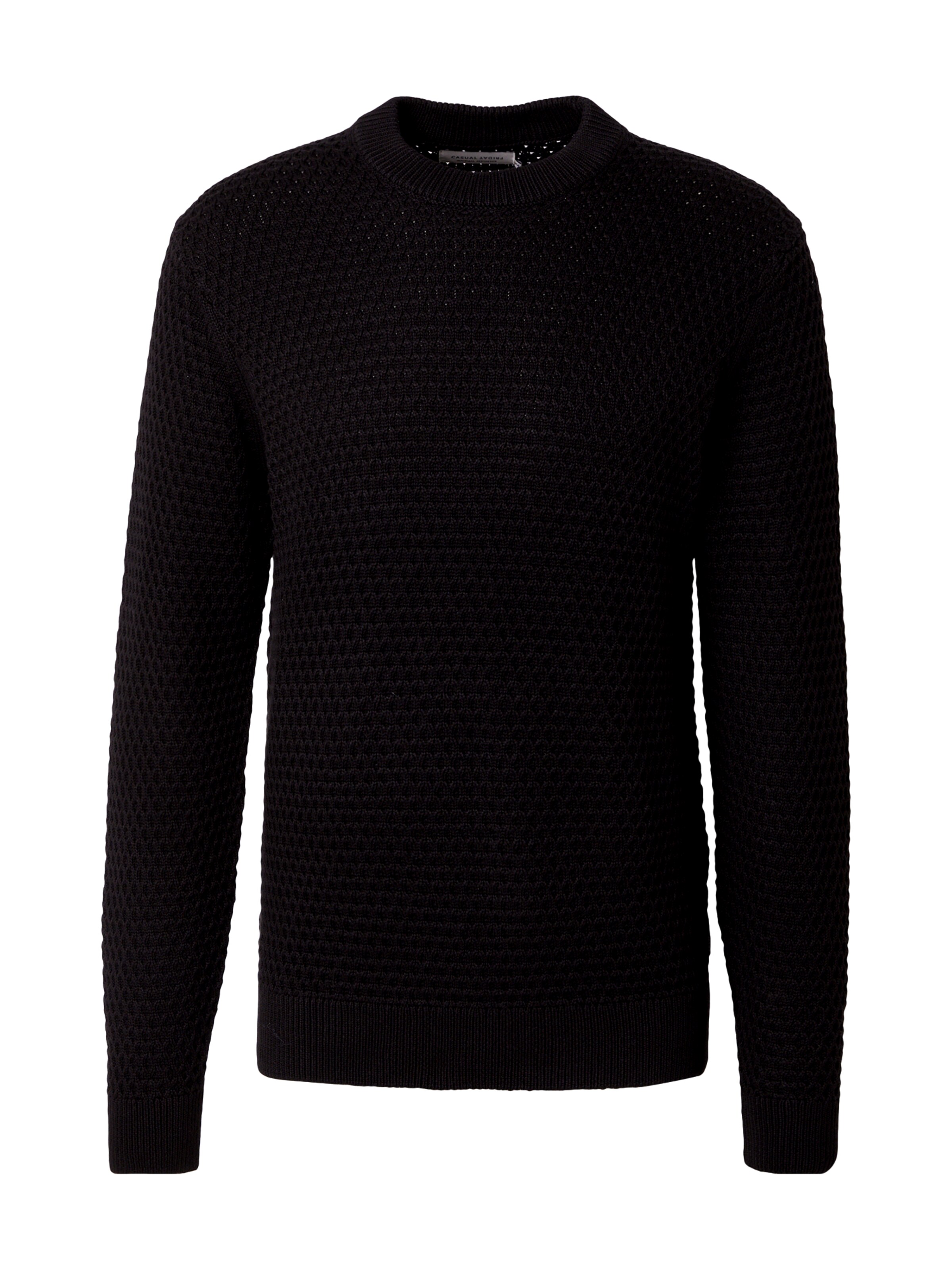 Casual Friday - Pullover 'CF Karl' em preto: frente