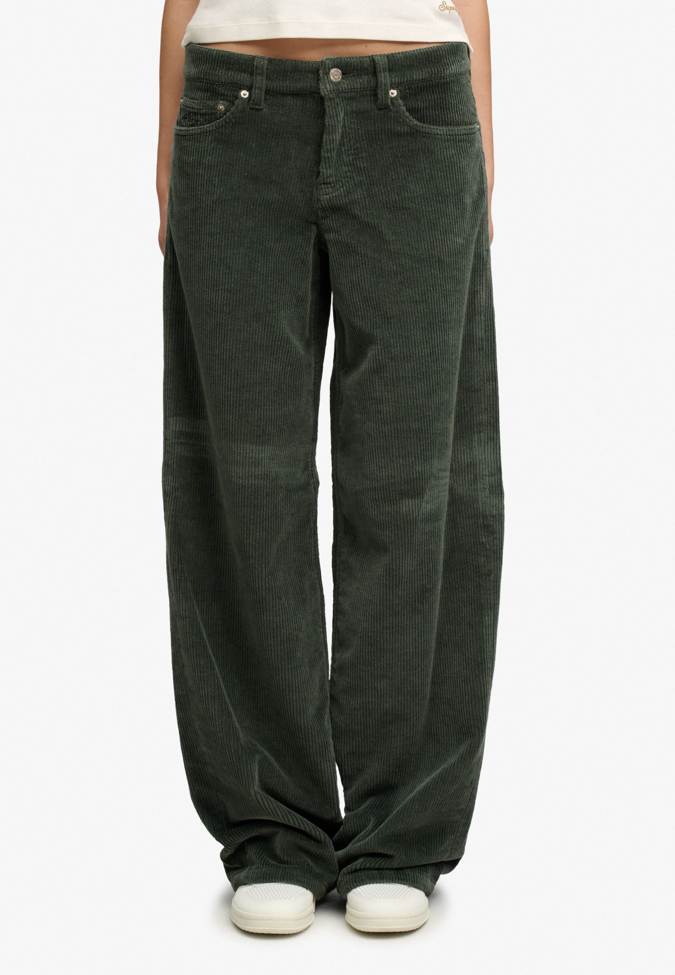 Superdry & Co Baggy Broek 'Jumbo' in Groen: voorkant