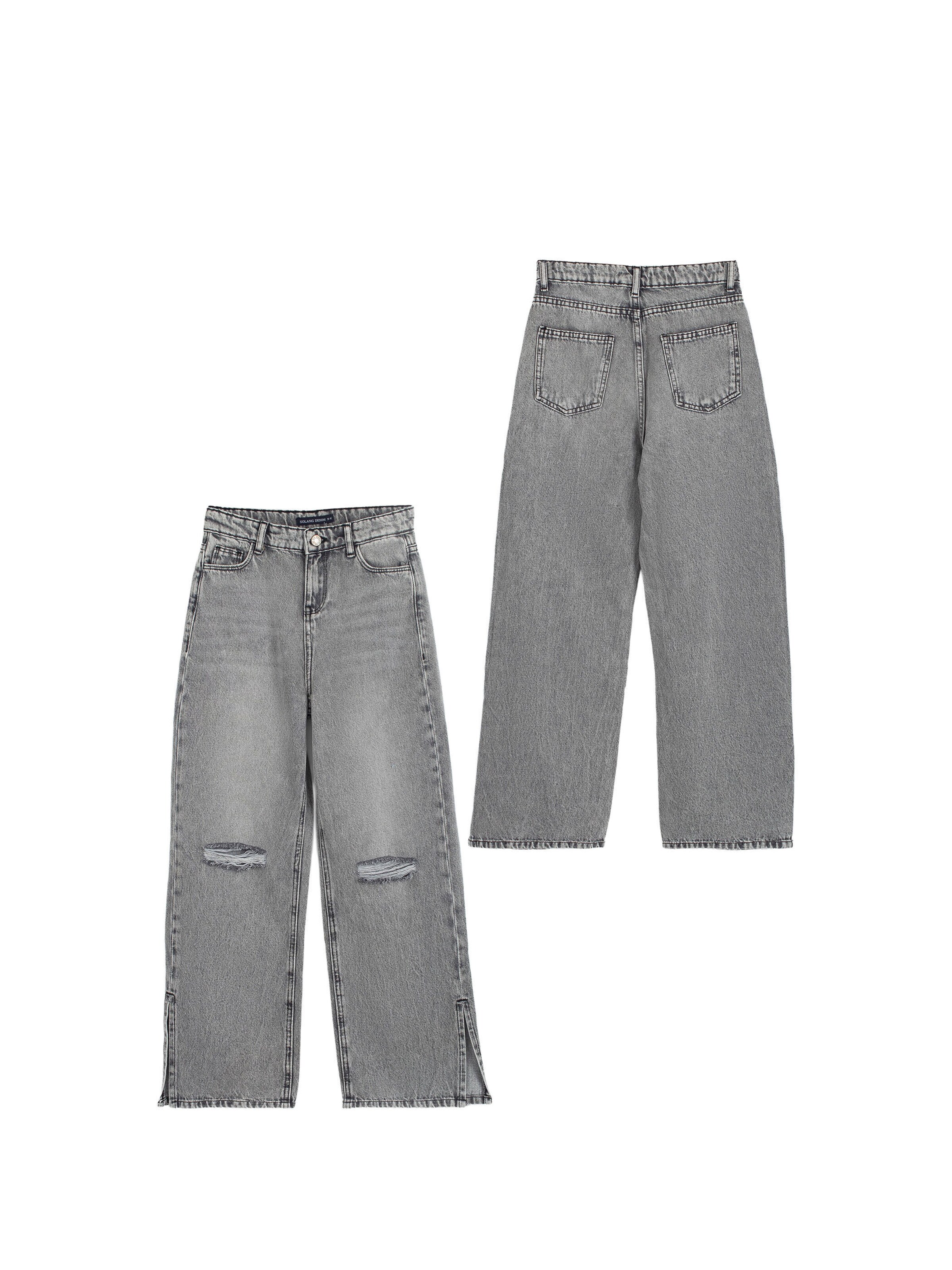 Solang Regular Hose Denim lässiger Schnitt in Grau