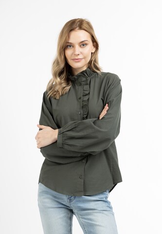 Camicia da donna di DreiMaster Vintage in verde: frontale