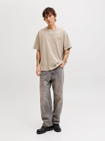 JACK & JONES T-Shirt 'JORUpstate' in Beige