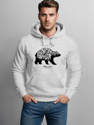Neverless Sweatshirt 'Mountain Bear' in Grey