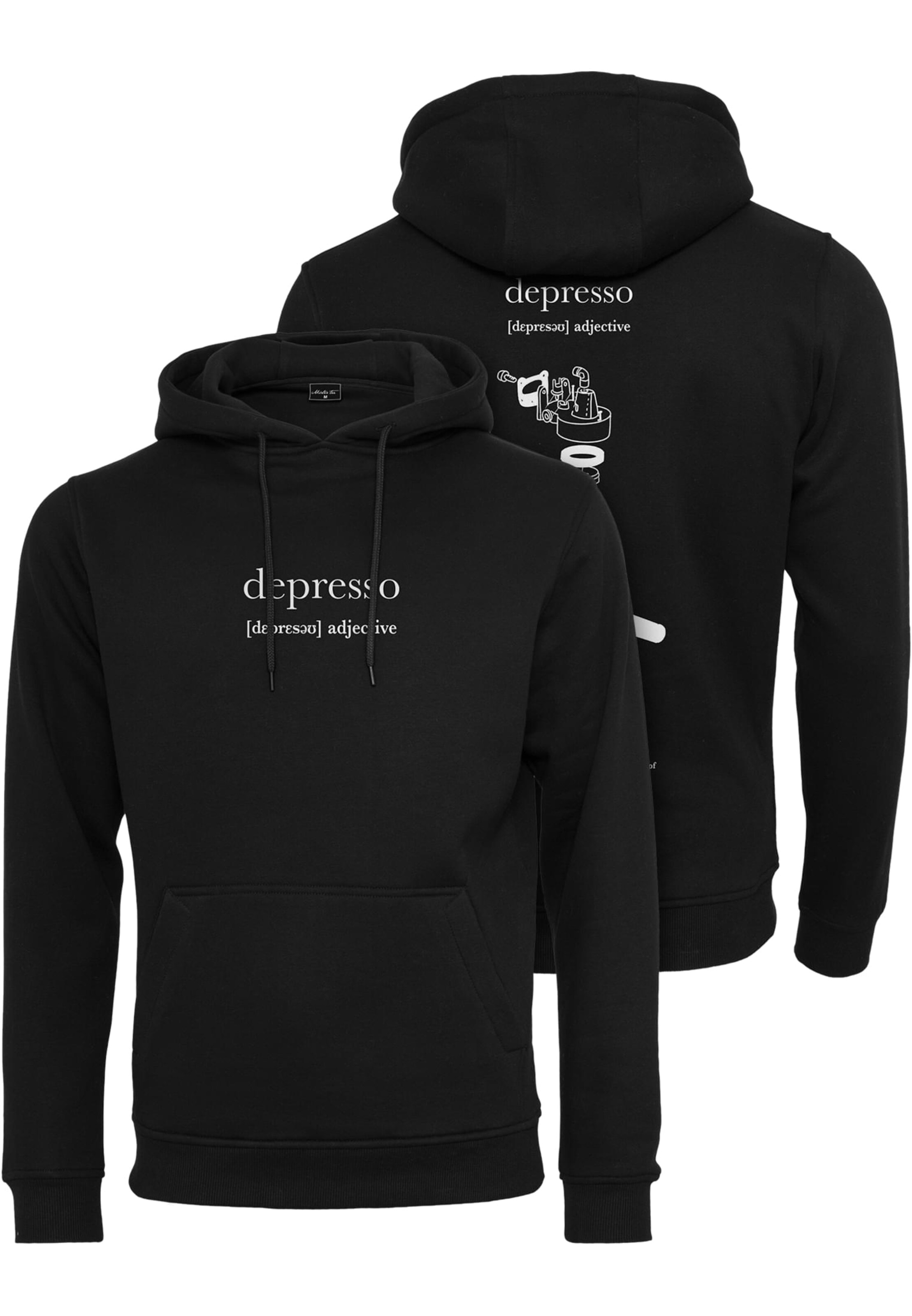 MT Men Sweatshirt 'Depresso' in Schwarz